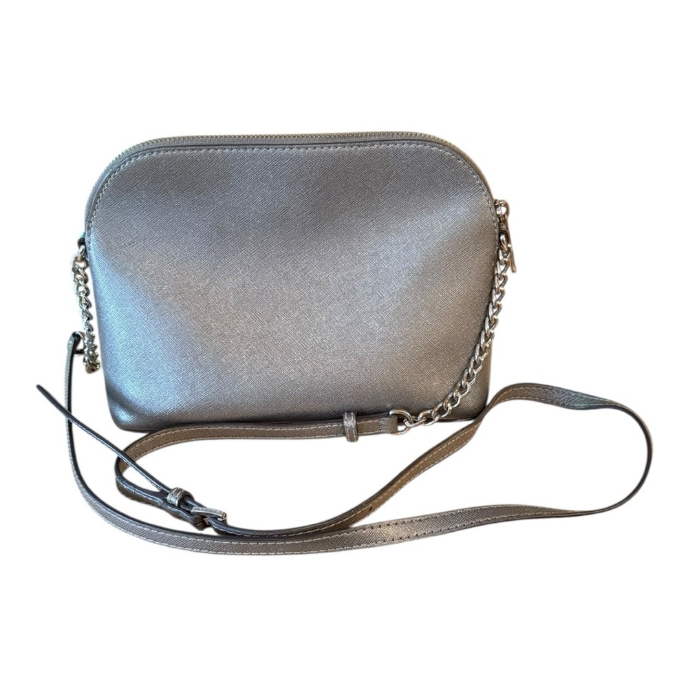 REHAB Michael Kors Cindy Metallic Leather Dome Crossbody Bag - Picture 3 of 9